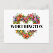 Bekijk terug - Floral Heart Briefkaart (Voorkant)