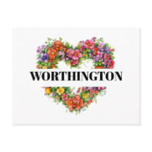 Bekijk terug - Floral Heart Briefkaart