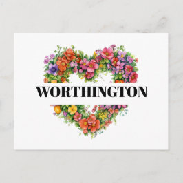 Bekijk terug - Floral Heart Briefkaart