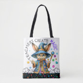 Bekijk terug - Versie 2 - Gepersonaliseerd Teacher Tote Bag (Voorkant)