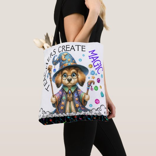 Bekijk terug - Versie 2 - Gepersonaliseerd Teacher Tote Bag (Dichtbij)