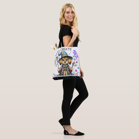 Bekijk terug - Versie 2 - Gepersonaliseerd Teacher Tote Bag (Op model)