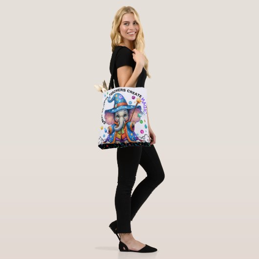 Bekijk terug - Versie 2 - Gepersonaliseerd Teacher Tote Bag (Op model)