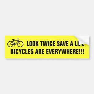 Bekijk tweemaal een leven (geel) bumpersticker