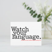 Bekijk uw taal 2 briefkaart (Staand voorkant)