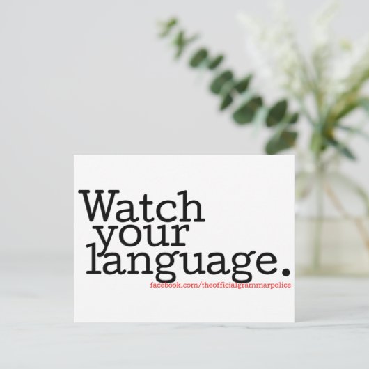 Bekijk uw taal 2 briefkaart (Staand voorkant)