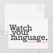 Bekijk uw taal 2 briefkaart (Voorkant / Achterkant)