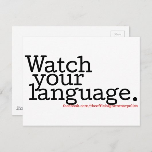 Bekijk uw taal 2 briefkaart (Voorkant / Achterkant)