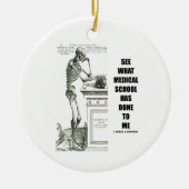 Bekijk wat de medische school mij heeft aangedaan  keramisch ornament (Voorkant)