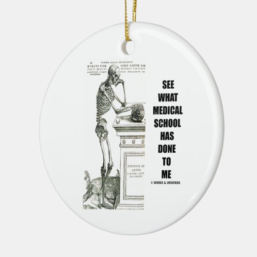 Bekijk wat de medische school mij heeft aangedaan keramisch ornament (Links)
