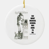 Bekijk wat de medische school mij heeft aangedaan  keramisch ornament (Achterkant)