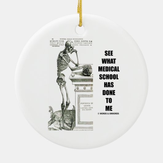 Bekijk wat de medische school mij heeft aangedaan  keramisch ornament (Achterkant)