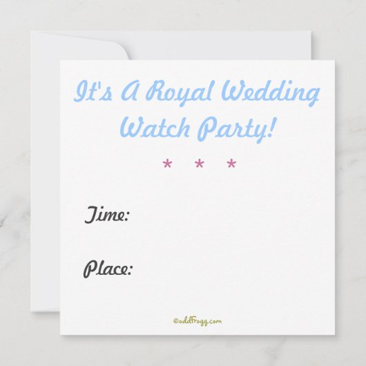 Bekijk William en Kate Stropdas The Knot Invitatio Kaart (Achterkant)