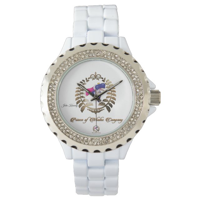 Bekijk Women's Prince of Whales White Emaille Horloge (Voorkant)