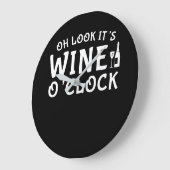 Bekijk zijn wijn OClock Wine Lover Grafisch Grote Klok (Hoek)