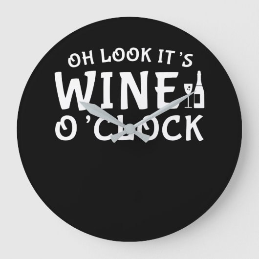 Bekijk zijn wijn OClock Wine Lover Grafisch Grote Klok (Voorkant)