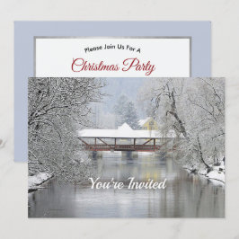 Beklede Bridge Snow-fotoKerstmis Kaart