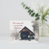 Beklede brug in winterkerstkaart feestdagenkaart (Staand voorkant)