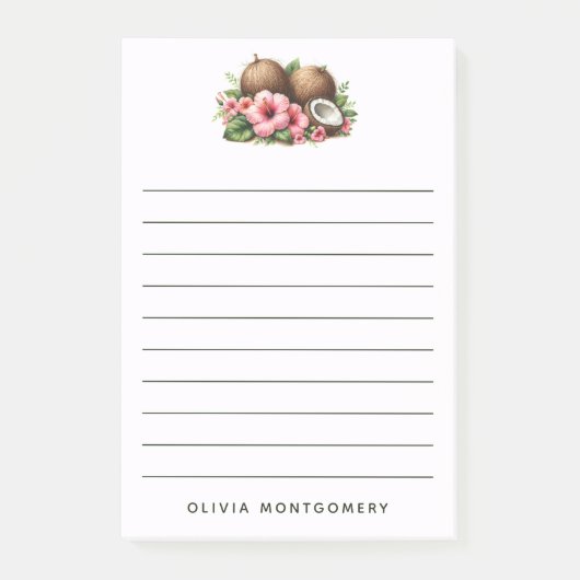 beklede kokosnoot post-it® notes (Voorkant)