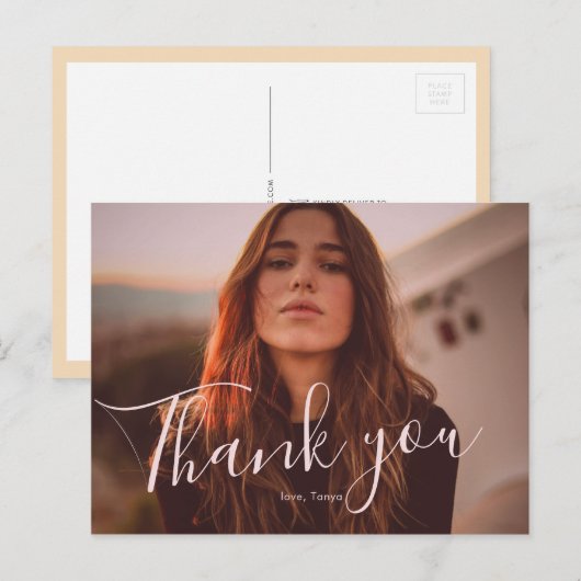  Bekleding 1 Afstuderen Dank u Briefkaart (Voorkant / Achterkant)