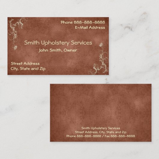 Bekleding Bestoffer Lederen Visitekaartje (Voorkant / Achterkant)