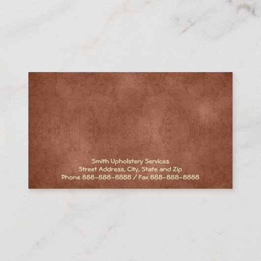 Bekleding Bestoffer Lederen Visitekaartje (Achterkant)