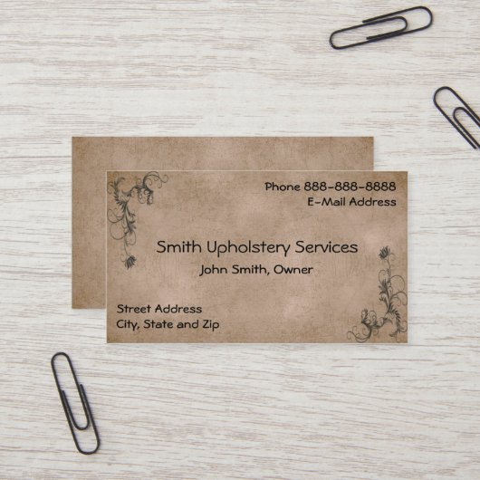 Bekleding Bestoffer Lederen Visitekaartje (Voorkant / Achterkant in situ)