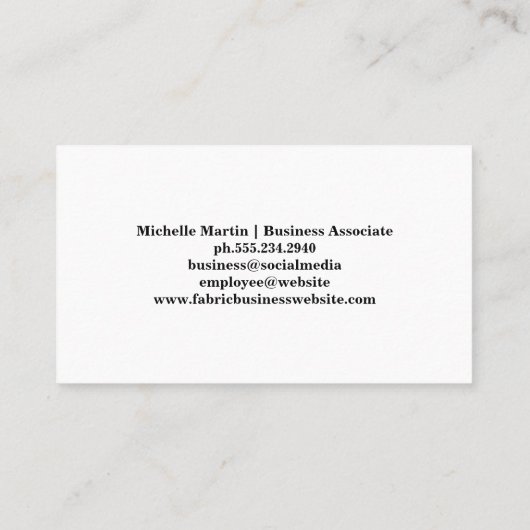 bekleding met ruitmotief en tufsteen | Floral Visitekaartje (Achterkant)