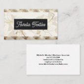 bekleding met ruitmotief en tufsteen | Floral Visitekaartje (Voorkant / Achterkant)