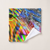 Bekleding van heldere levendige kleuren op ruwe ac bad handdoek (Wasdoekje)