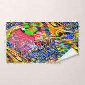 Bekleding van heldere levendige kleuren op ruwe ac bad handdoek (Handdoek)