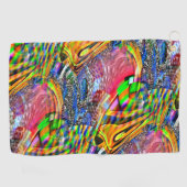 Bekleding van heldere levendige kleuren op ruwe ac golfhanddoek (Horizontaal)