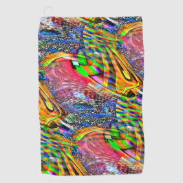 Bekleding van heldere levendige kleuren op ruwe ac golfhanddoek