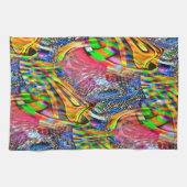 Bekleding van heldere levendige kleuren op ruwe ac theedoek (Horizontaal)