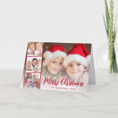 Bekleding van het rode kerstscript voor Merry-kers Feestdagen Kaart (Voorkant)