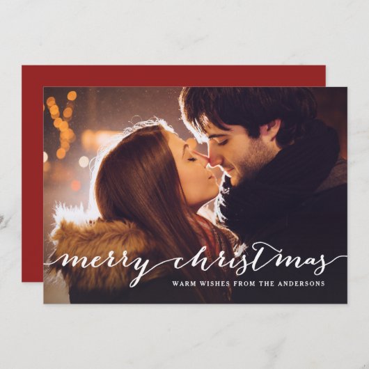 Bekleding van het script met pretentieuze kerst feestdagenkaart (Voorkant / Achterkant)