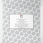 Bekleding van kerstfeestdag: zilveren foto drieluik wenskaart (Binnenkant midden)