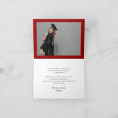 Bekleding White Ribbon Gradup Modern 3 Foto Bedankkaart (Binnen)