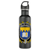 Bekledingsdeklaag van wapengezinscrest waterfles  (Voorkant)