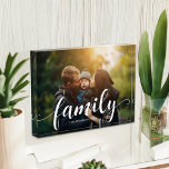 Bekledingsfoto voor Elegant Script "Family" Fotoblokken<br><div class="desc">Elegant Script "Family" bekledingsfotoontwerp.</div>