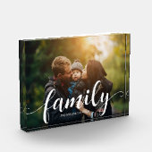 Bekledingsfoto voor Elegant Script "Family" Fotoblokken (Links)