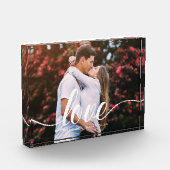 Bekledingsfoto voor Elegant Script "Love" Fotoblokken (Links)