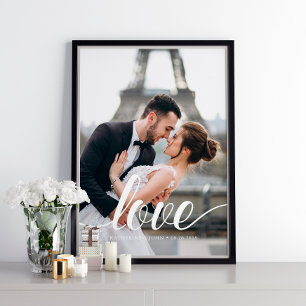 Bekledingsfoto voor Elegant Script "Love" Poster