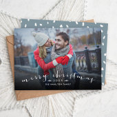 Bekledingsfoto voor Kerst Chic Script Feestdagenkaart