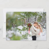 Bekledingsfoto voor Merry Kerstmis zwarte Script S Feestdagenkaart (Achterkant)