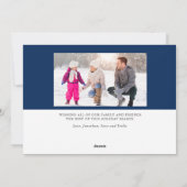 Bekledingsfoto voor pretkerst feestdagenkaart (Achterkant)