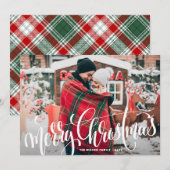 Bekledingsfoto voor pretkerst feestdagenkaart (Voorkant / Achterkant)