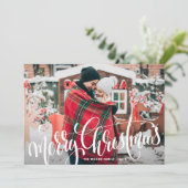 Bekledingsfoto voor pretkerst feestdagenkaart (Staand voorkant)
