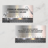 bekleed staal | Rivieren | Hulpmiddelen voor lasse Visitekaartje (Voorkant / Achterkant)