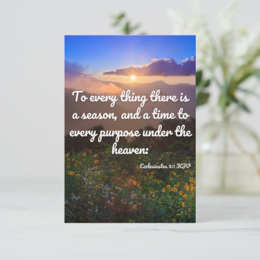 Bekleedt 3:1 KJV Bijbelverse Pic Flat Greeting Kaart (Staand voorkant)